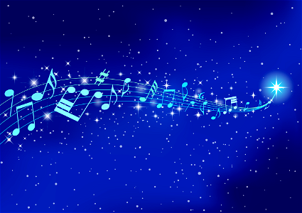 Music shooting star. Free illustration for personal and commercial use.