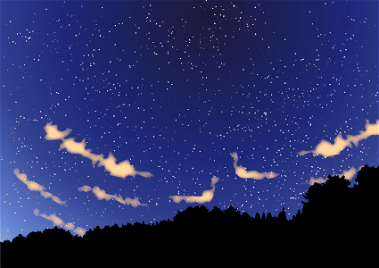 Night sky. Free illustration for personal and commercial use.
