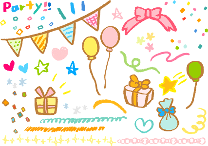 Party set. Free illustration for personal and commercial use.