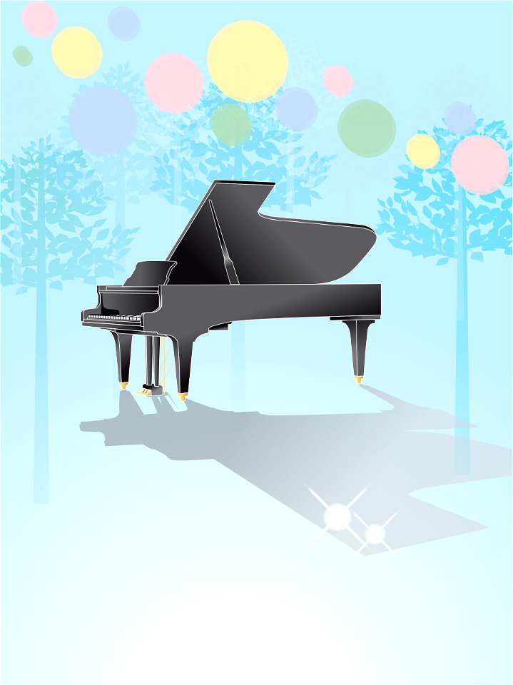 Piano background. Free illustration for personal and commercial use.