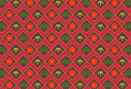 Pine bamboo plum background. Free illustration for personal and commercial use.