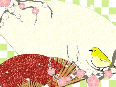 Plum japanese background. Free illustration for personal and commercial use.