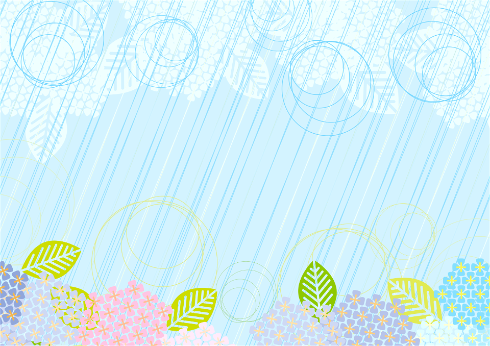 Rain hydrangea. Free illustration for personal and commercial use.