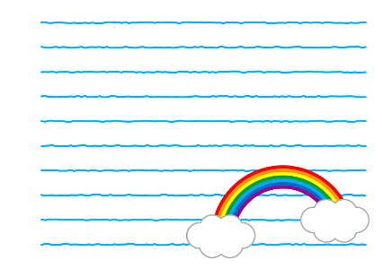 Rainbow clouds letter papaer. Free illustration for personal and commercial use.