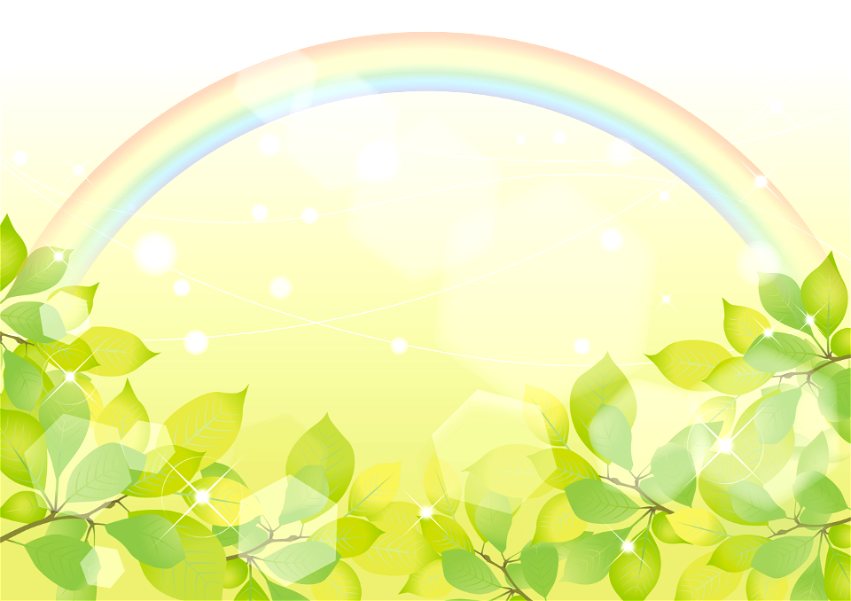 Rainbow leaves. Free illustration for personal and commercial use.