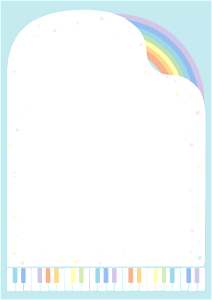 Rainbow piano. Free illustration for personal and commercial use.
