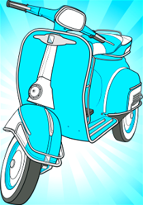 Scooter motorcycle. Free illustration for personal and commercial use.