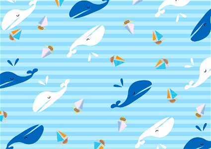 Sea whale yacht. Free illustration for personal and commercial use.