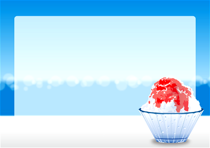 Shaved ice frame. Free illustration for personal and commercial use.