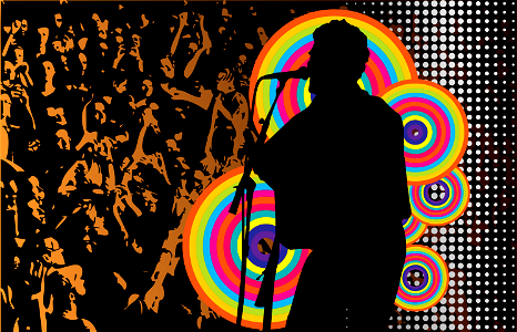 Singer concert. Free illustration for personal and commercial use.
