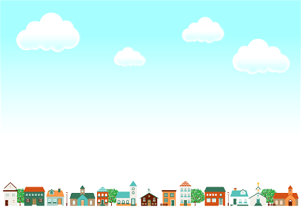 Sky town. Free illustration for personal and commercial use.