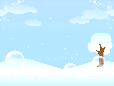 Snow landscape. Free illustration for personal and commercial use.