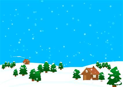 Snow winter landscape. Free illustration for personal and commercial use.