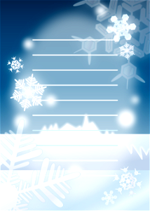 Snowflake letter paper. Free illustration for personal and commercial use.