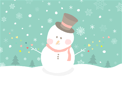Snowman winter. Free illustration for personal and commercial use.