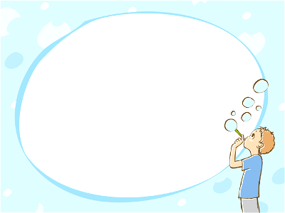 Soap bubble boy frame. Free illustration for personal and commercial use.