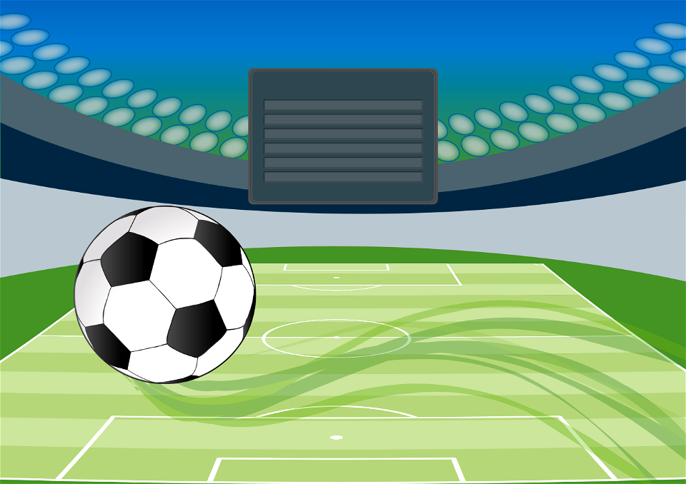 Soccer stadium. Free illustration for personal and commercial use.
