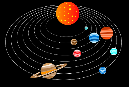 Solar system. Free illustration for personal and commercial use.