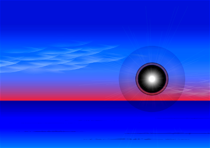 Sunrise sea. Free illustration for personal and commercial use.