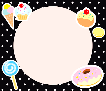 Sweets frame. Free illustration for personal and commercial use.