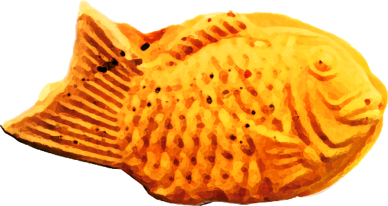 Taiyaki wagashi. Free illustration for personal and commercial use.