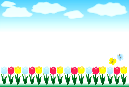 Tulips sky frame. Free illustration for personal and commercial use.