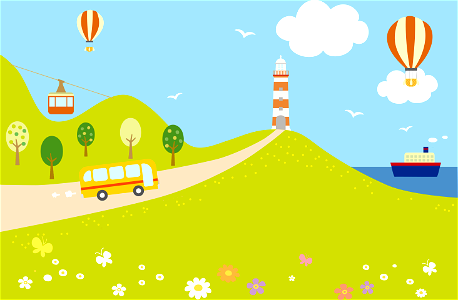 Vehicle landscape. Free illustration for personal and commercial use.