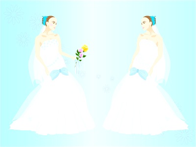 Wedding bride. Free illustration for personal and commercial use.