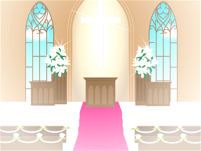 Wedding church. Free illustration for personal and commercial use.