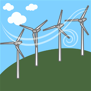 Wind turbines. Free illustration for personal and commercial use.