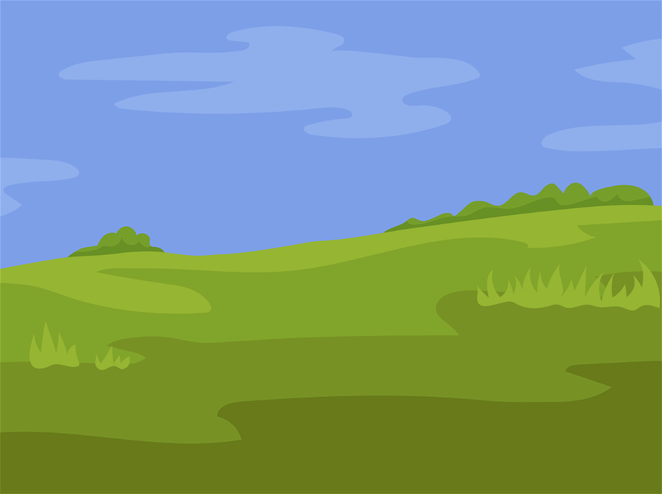 Green valley field background. Free illustration for personal and commercial use.