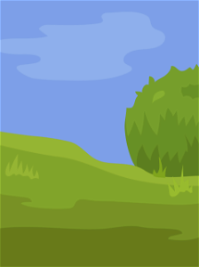 Valley with a tree background. Free illustration for personal and commercial use.