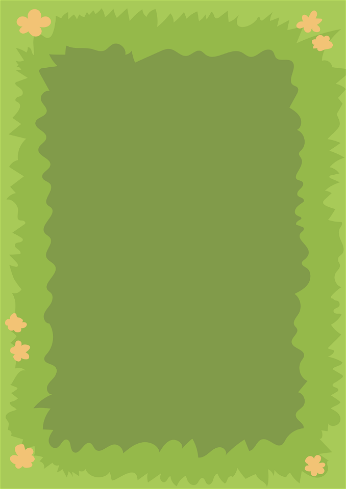 Green grass frame background. Free illustration for personal and commercial use.