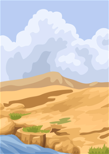 Rock desert background. Free illustration for personal and commercial use.