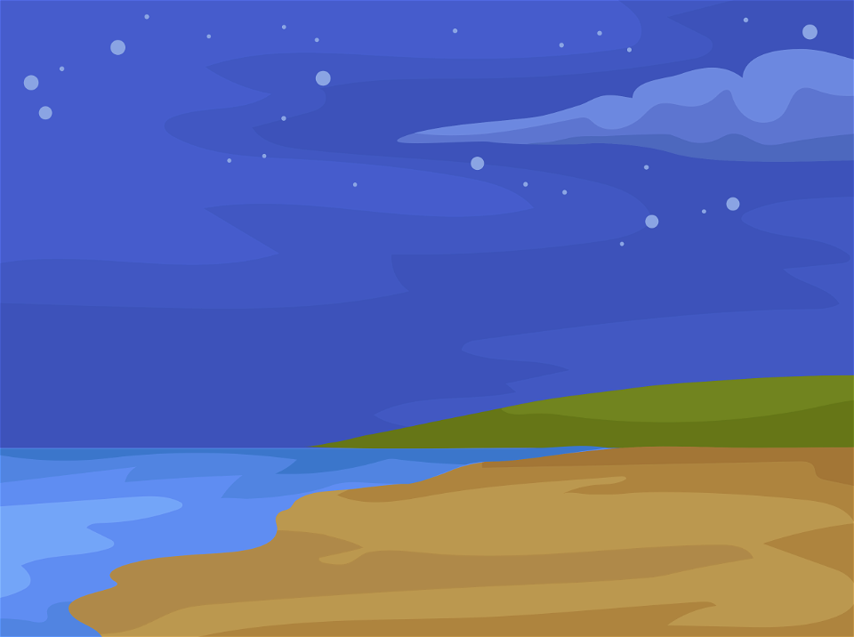 See shore at night background. Free illustration for personal and commercial use.
