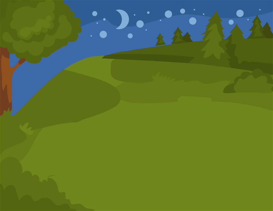 Woodland edge at night background. Free illustration for personal and commercial use.