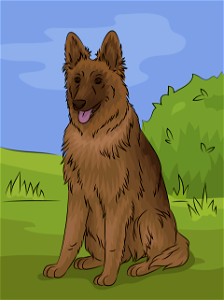 German shepherd. Free illustration for personal and commercial use.