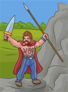 Celtic warrior. Free illustration for personal and commercial use.
