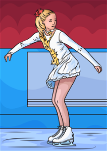 Figure skating girl competition. Free illustration for personal and commercial use.
