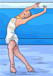 Figure skating. Free illustration for personal and commercial use.