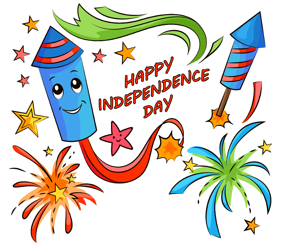 Happy independance day. Free illustration for personal and commercial use.