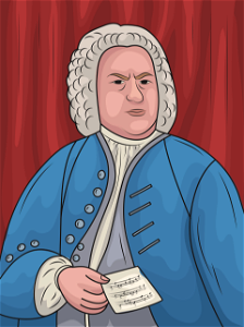 Johann sebastian bach. Free illustration for personal and commercial use.