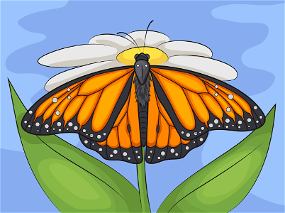 Monarch butterfly. Free illustration for personal and commercial use.
