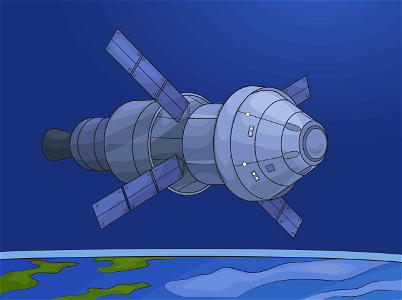Orion service module. Free illustration for personal and commercial use.