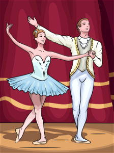 Sleeping beauty royal ballet. Free illustration for personal and commercial use.