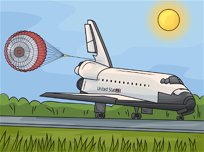Space shuttle endeavour landing. Free illustration for personal and commercial use.