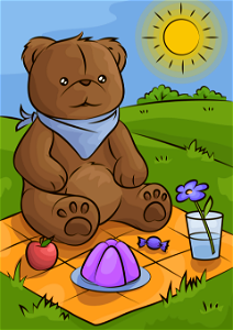 Teddy bear picnic. Free illustration for personal and commercial use.
