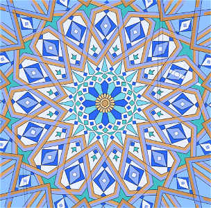 Traditional islamic mosaic. Free illustration for personal and commercial use.