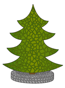Xmas tree mosaic. Free illustration for personal and commercial use.