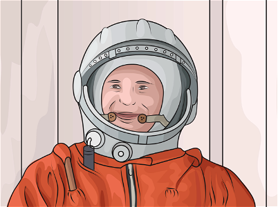 Yuri gagarin first human in space. Free illustration for personal and commercial use.